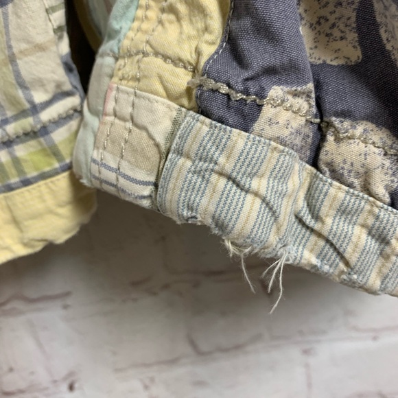 Vintage Hollister Hawaiian Pastel Madras Cargo Shorts Size 33 - Picture 8 of 9